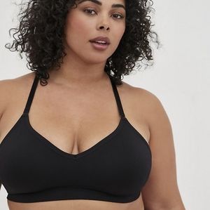 Torrid bralette lace racerback navy blue padded cups size 2